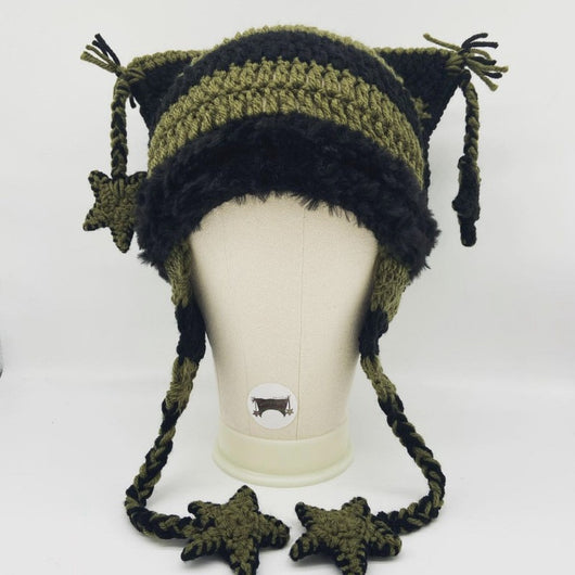 Gorro Tejido con Orejas de Gato y Trenza - Unisex para Otoño e Invierno - Image 12