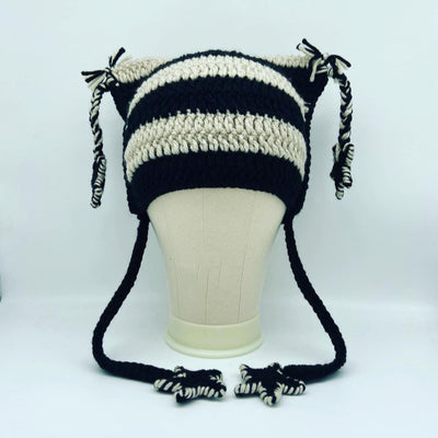 Gorro Tejido con Orejas de Gato y Trenza - Unisex para Otoño e Invierno - Image 17