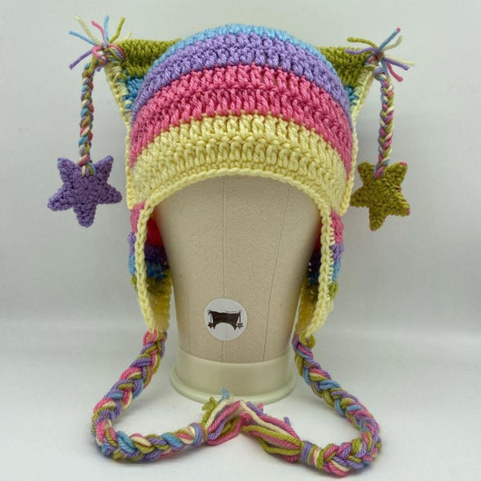 Gorro Tejido con Orejas de Gato y Trenza - Unisex para Otoño e Invierno - Image 18