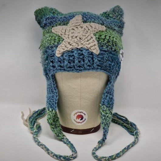 Gorro Tejido con Orejas de Gato y Trenza - Unisex para Otoño e Invierno - Image 19
