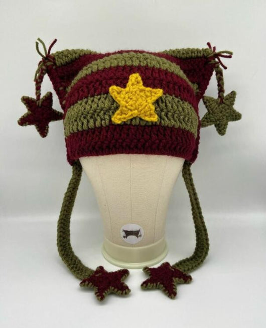 Gorro Tejido con Orejas de Gato y Trenza - Unisex para Otoño e Invierno - Image 20