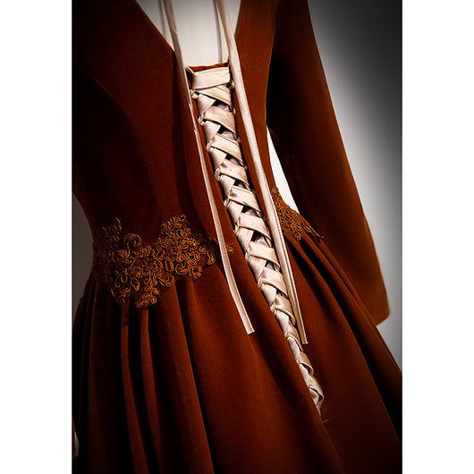 Vestido Largo de Terciopelo para Anfitriona - Manga Larga Invierno - Image 10