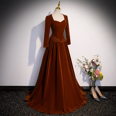 Vestido Largo de Terciopelo para Anfitriona - Manga Larga Invierno - Image 17