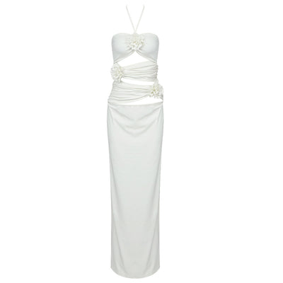 Vestido Largo Bandage con Recortes Florales - Image 9