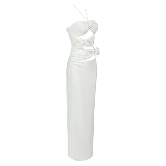 Vestido Largo Bandage con Recortes Florales - Image 11