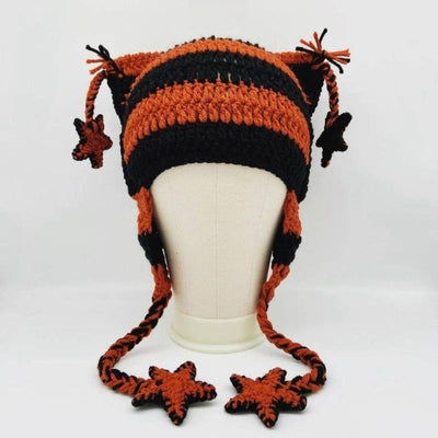 Gorro Tejido con Orejas de Gato y Trenza - Unisex para Otoño e Invierno - Image 24