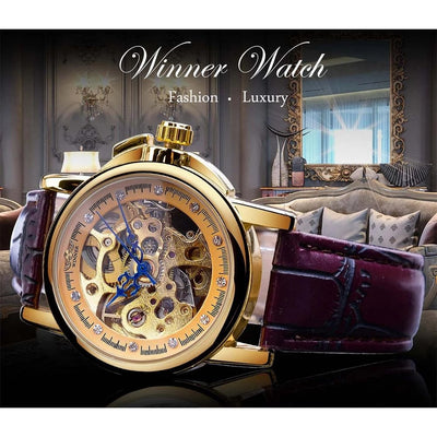 Reloj Mecánico Automático para Mujer Retro con Diamantes Calados - Image 18
