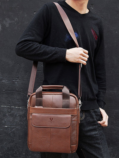 Bolsa Mensajero Ejecutiva Hummer en Cuero Genuino para Hombre - Image 20