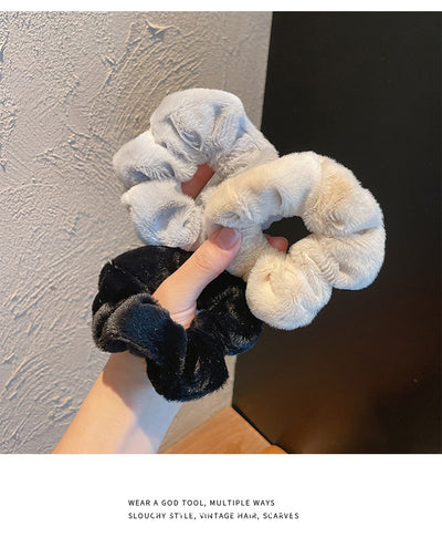 Coletero de Felpa Esponjoso Estilo Macaron - Lazo para el Cabello - Image 20