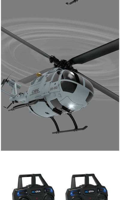 Helicóptero BO105 de Control Remoto 4 Canales - Rotor Simple sin Alerones - Image 14