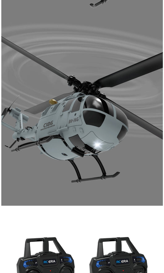 Helicóptero BO105 de Control Remoto 4 Canales - Rotor Simple sin Alerones - Image 14