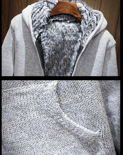 Cardigan Acolchado de Terciopelo con Capucha para Hombre - Image 13