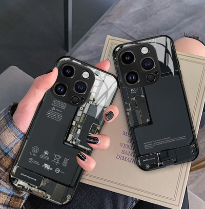 Funda Protectora de Vidrio con Diseño de Circuito Electrónico - Image 8