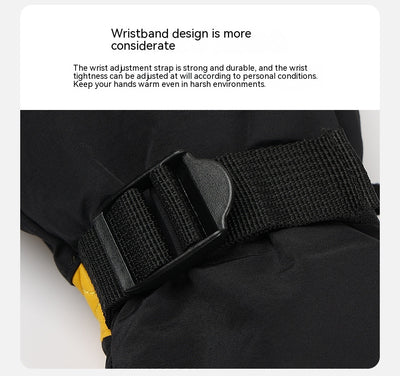 Guantes Largos de Cuero Forrados en Lana Polar - Resistentes al Frío - Image 8