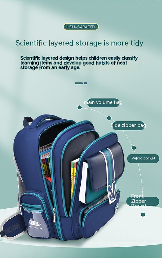 Mochila Escolar Ergonómica de Gran Capacidad - Protección Espinal para Niños - Image 18