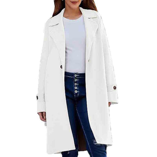 Abrigo Holgado con Solapas y Botones para Mujer - Image 13