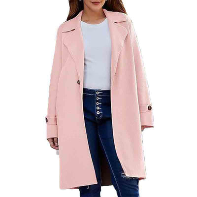 Abrigo Holgado con Solapas y Botones para Mujer - Image 16