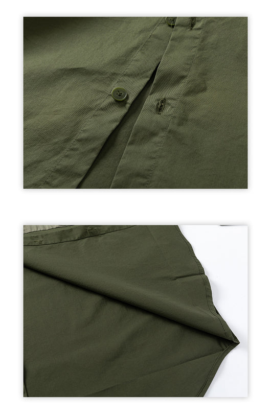 Camisa Casual Raglan Bicolor con Cuello Solapa y Corte Holgado - Image 20