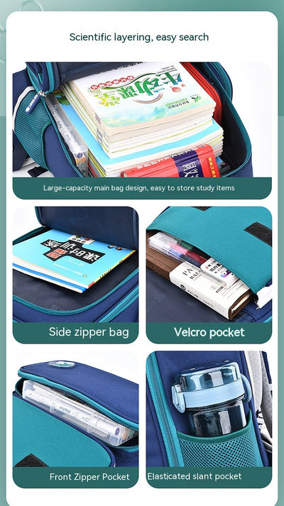 Mochila Escolar Ergonómica de Gran Capacidad - Protección Espinal para Niños - Image 43