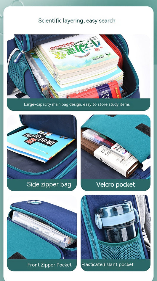 Mochila Escolar Ergonómica de Gran Capacidad - Protección Espinal para Niños - Image 43