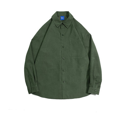 Camisa Casual de Manga Larga en Colores Sólidos para Hombre - Image 10