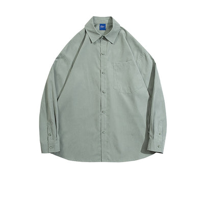 Camisa Casual de Manga Larga en Colores Sólidos para Hombre - Image 13