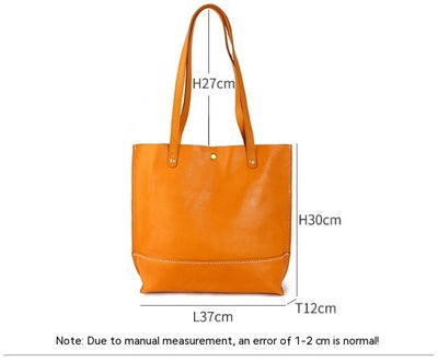 Bolso de Cuero Genuino para Mujer - Bolsa de Hombro Casual Coreana Gran Capacidad - Image 6