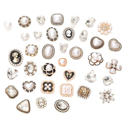 Adornos de Cristal Brillante para Zapatos - Accesorios DIY Estilo Clásico con Flor de Perla - Image 5