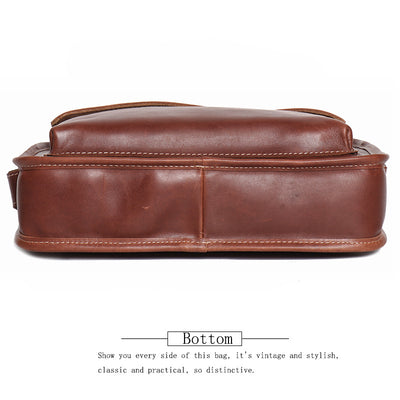 Bolso de Cuero Genuino para Hombre - Bandolera Casual de Piel de Vaca - Image 20