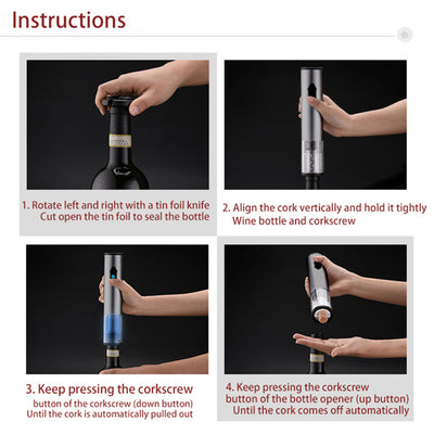 Abridor de Vino Eléctrico Automático con Cortafoil Set Premium - Image 31