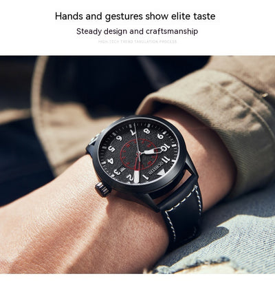 Reloj Automático de Hombre con Correa de Cuero, Resistente al Agua y Esfera Luminosa - Image 18
