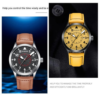 Reloj Automático de Hombre con Correa de Cuero, Resistente al Agua y Esfera Luminosa - Image 19