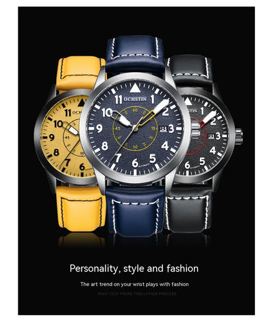 Reloj Automático de Hombre con Correa de Cuero, Resistente al Agua y Esfera Luminosa - Image 20