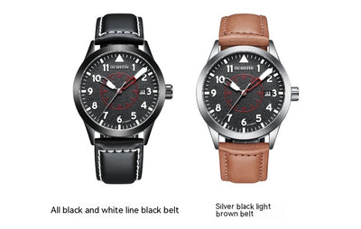 Reloj Automático de Hombre con Correa de Cuero, Resistente al Agua y Esfera Luminosa - Image 24