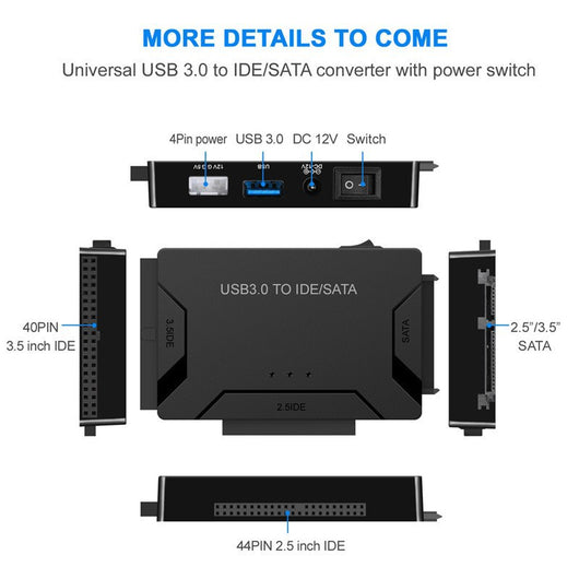 Adaptador Convertidor Universal para Discos Duros 2.5" y 3.5" - Image 24