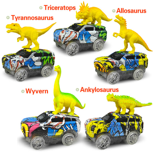 Auto Dinosaurio Eléctrico con Pista de Escalada y Ferrocarril - Image 6
