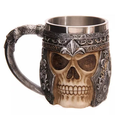 Vaso Calavera Caballero con Garra - Acero Inoxidable Resina - Image 7