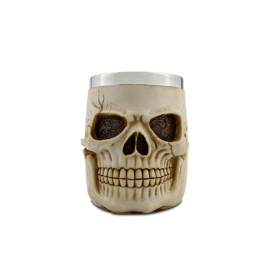 Vaso Calavera Caballero con Garra - Acero Inoxidable Resina - Image 8