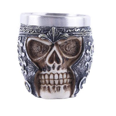 Vaso Calavera Caballero con Garra - Acero Inoxidable Resina - Image 11