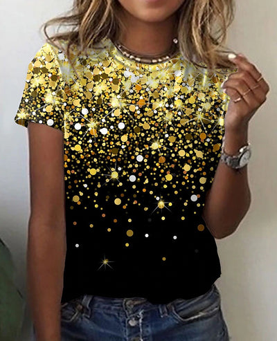 Playera Gráfica de Gato 3D en Azul Marino y Rojo para Mujer - Image 15