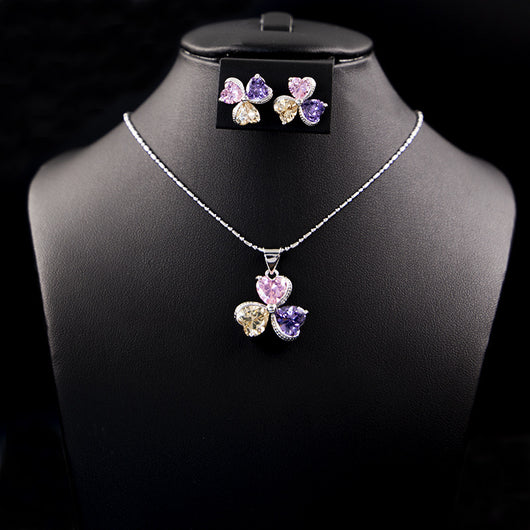 Conjunto de Joyería Trébol de Zirconia para Mujer - Image 22