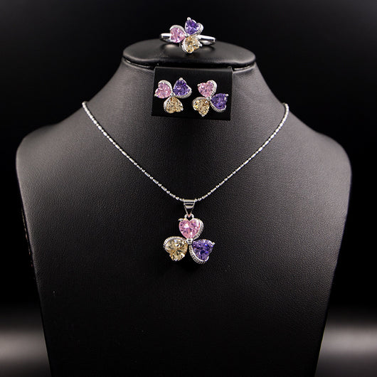 Conjunto de Joyería Trébol de Zirconia para Mujer - Image 23