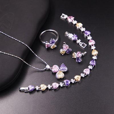 Conjunto de Joyería Trébol de Zirconia para Mujer - Image 28
