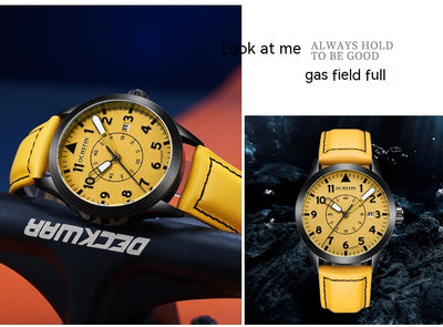 Reloj Automático de Hombre con Correa de Cuero, Resistente al Agua y Esfera Luminosa - Image 30