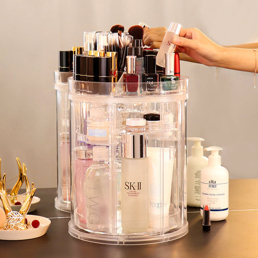 Organizador Giratorio de Cosméticos y Cuidado de Piel - Gran Capacidad Rojo - Image 9