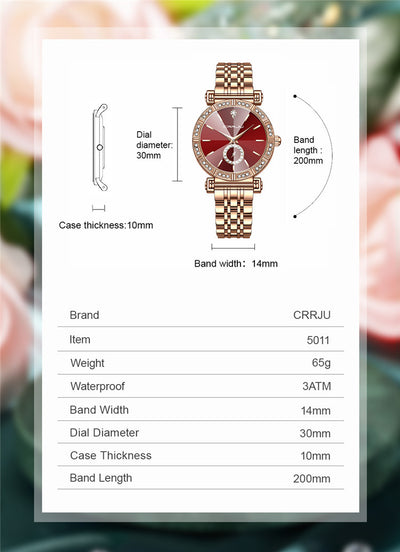 Reloj para Mujer con Correa de Acero y Diamantes Incrustados - Image 8