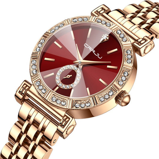 Reloj para Mujer con Correa de Acero y Diamantes Incrustados - Image 12