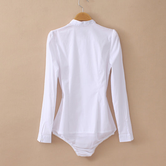 Camisa Ejecutiva Blanca de Cuello Alto para Hombre - Traje Empresarial Versátil - Image 8