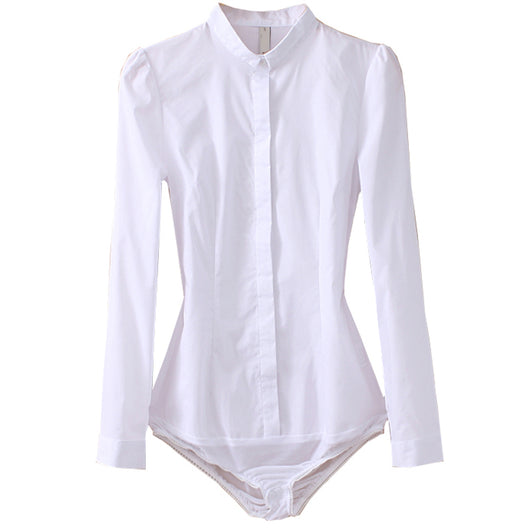 Camisa Ejecutiva Blanca de Cuello Alto para Hombre - Traje Empresarial Versátil - Image 11
