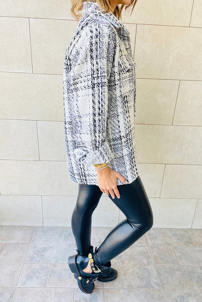 Camisa a Cuadros con Bolsillo Frontal - Image 20